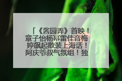 《酱园弄》首映！章子怡杨幂雷佳音梅婷飙起散装上海话！阿庆爷叔气氛组！独独没见他……