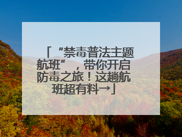 “禁毒普法主题航班”，带你开启防毒之旅！这趟航班超有料→