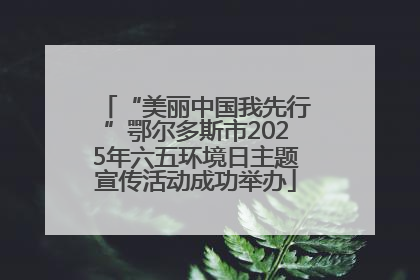“美丽中国我先行”鄂尔多斯市2025年六五环境日主题宣传活动成功举办