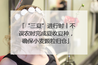 “三夏”进行时丨不误农时完成夏收夏种，确保小麦颗粒归仓