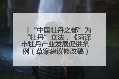 “中国牡丹之都”为“牡丹”立法，《菏泽市牡丹产业发展促进条例（草案建议修改稿）》公开征求意见