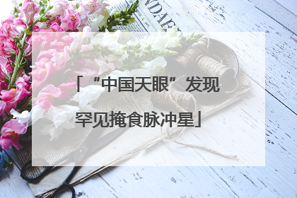 “中国天眼”发现罕见掩食脉冲星