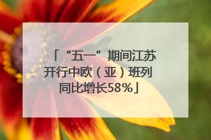 “五一”期间江苏开行中欧（亚）班列同比增长58％