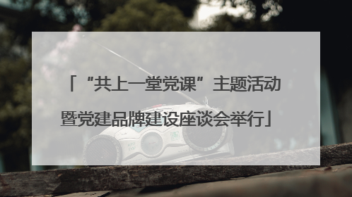 “共上一堂党课”主题活动暨党建品牌建设座谈会举行