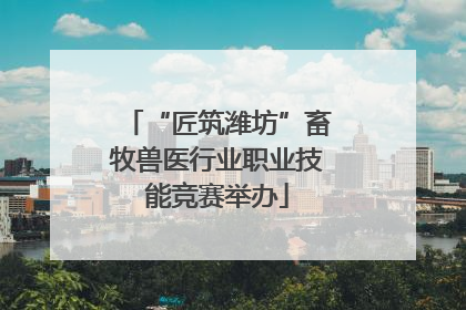 “匠筑潍坊”畜牧兽医行业职业技能竞赛举办