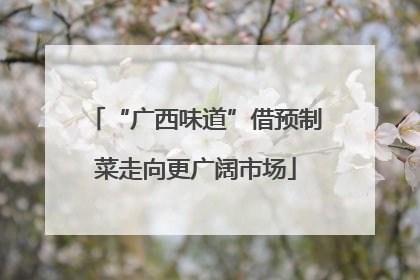 “广西味道”借预制菜走向更广阔市场