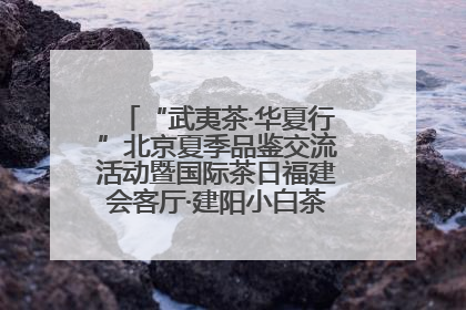 “武夷茶·华夏行”北京夏季品鉴交流活动暨国际茶日福建会客厅·建阳小白茶品牌推介会启幕！