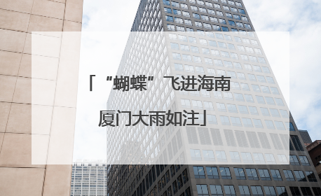 “蝴蝶”飞进海南 厦门大雨如注