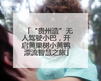 “贵州造”无人驾驶小巴，开启黄果树小黄鸭漂流智慧之旅