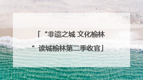 “非遗之城 文化榆林”读城榆林第二季收官