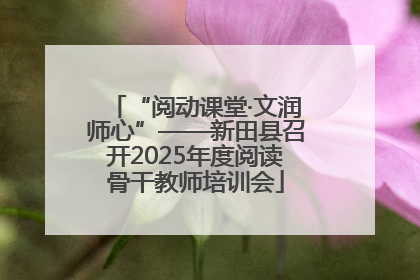 “阅动课堂·文润师心”——新田县召开2025年度阅读骨干教师培训会