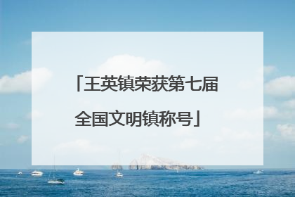 王英镇荣获第七届全国文明镇称号
