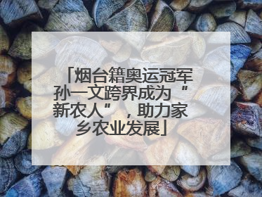 烟台籍奥运冠军孙一文跨界成为“新农人”，助力家乡农业发展
