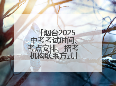 烟台2025中考考试时间、考点安排、招考机构联系方式