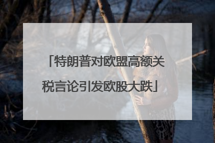 特朗普对欧盟高额关税言论引发欧股大跌