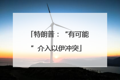 特朗普：“有可能”介入以伊冲突