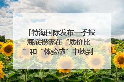 特海国际发布一季报 海底捞需在“质价比”和“体验感”中找到平衡｜新经济观察