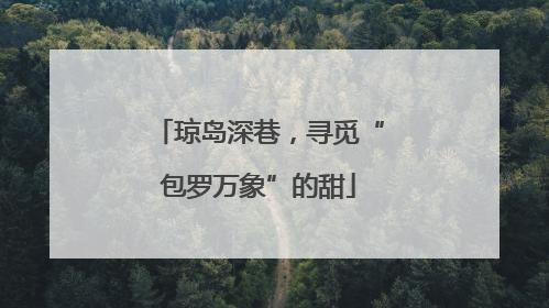 琼岛深巷，寻觅“包罗万象”的甜