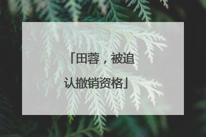 田蓉，被追认撤销资格
