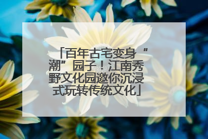 百年古宅变身“潮”园子！江南秀野文化园邀你沉浸式玩转传统文化