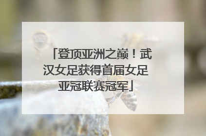 登顶亚洲之巅！武汉女足获得首届女足亚冠联赛冠军