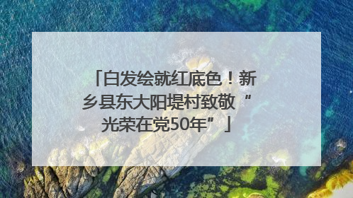 白发绘就红底色！新乡县东大阳堤村致敬“光荣在党50年”