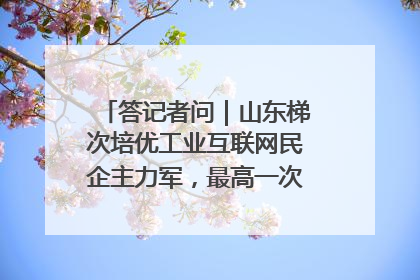 答记者问｜山东梯次培优工业互联网民企主力军，最高一次性奖补500万元