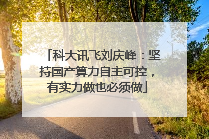 科大讯飞刘庆峰：坚持国产算力自主可控，有实力做也必须做