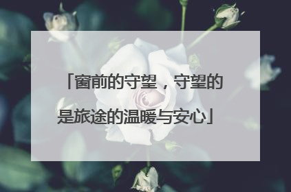 窗前的守望，守望的是旅途的温暖与安心