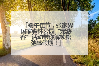 端午佳节，张家界国家森林公园“宠游客”活动带你解锁松弛感假期！