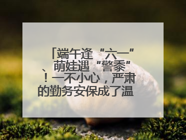 端午逢“六一”、萌娃遇“警黍”！一不小心，严肃的勤务安保成了温情的节日互动
