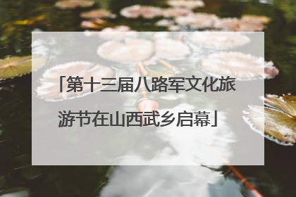 第十三届八路军文化旅游节在山西武乡启幕