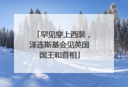 罕见穿上西装，泽连斯基会见英国国王和首相