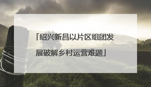 绍兴新昌以片区组团发展破解乡村运营难题