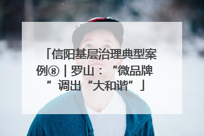 信阳基层治理典型案例⑧｜罗山：“微品牌”调出“大和谐”