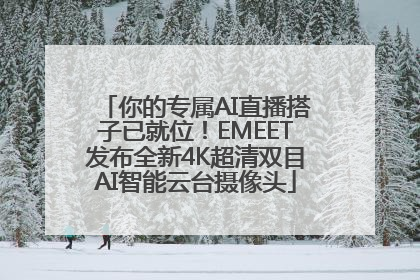你的专属AI直播搭子已就位!EMEET发布全新4K超清双目AI智能云台摄像头