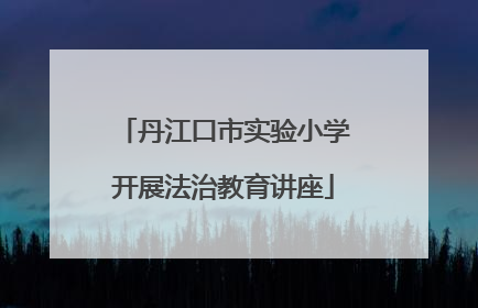 丹江口市实验小学开展法治教育讲座