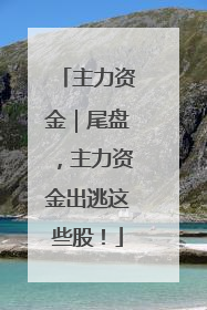 主力资金｜尾盘，主力资金出逃这些股！