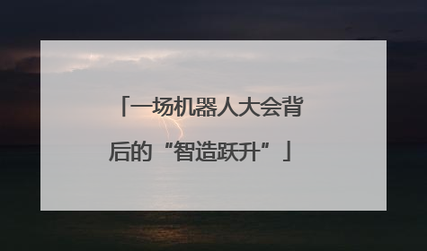 一场机器人大会背后的“智造跃升”