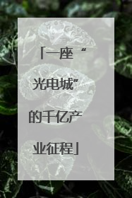 一座“光电城”的千亿产业征程