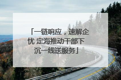 一链响应，速解企忧 定海推动干部下沉一线送服务