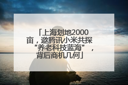 上海划地2000亩，邀腾讯小米共探“养老科技蓝海”，背后商机几何