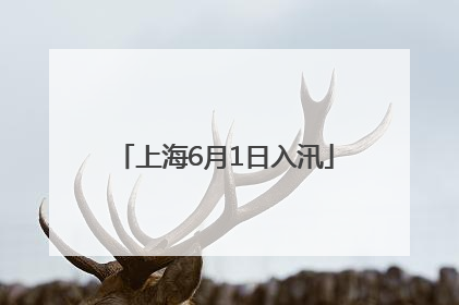 上海6月1日入汛