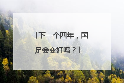 下一个四年，国足会变好吗？