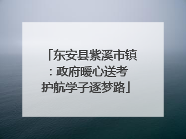 东安县紫溪市镇：政府暖心送考 护航学子逐梦路