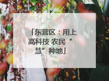 东营区：用上高科技 农民“慧”种地