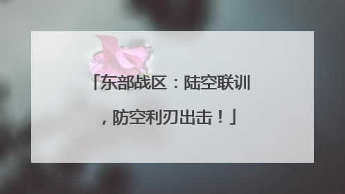 东部战区：陆空联训，防空利刃出击！