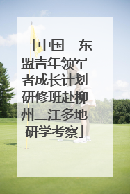 中国—东盟青年领军者成长计划研修班赴柳州三江多地研学考察