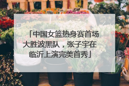 中国女篮热身赛首场大胜波黑队，张子宇在临沂上演完美首秀