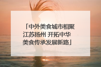 中外美食城市相聚江苏扬州 开拓中华美食传承发展新路